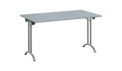 SLC 140 chrom skládací jednací stůl 1394x800, deska 25 mm, podnož chrom, deska šedá